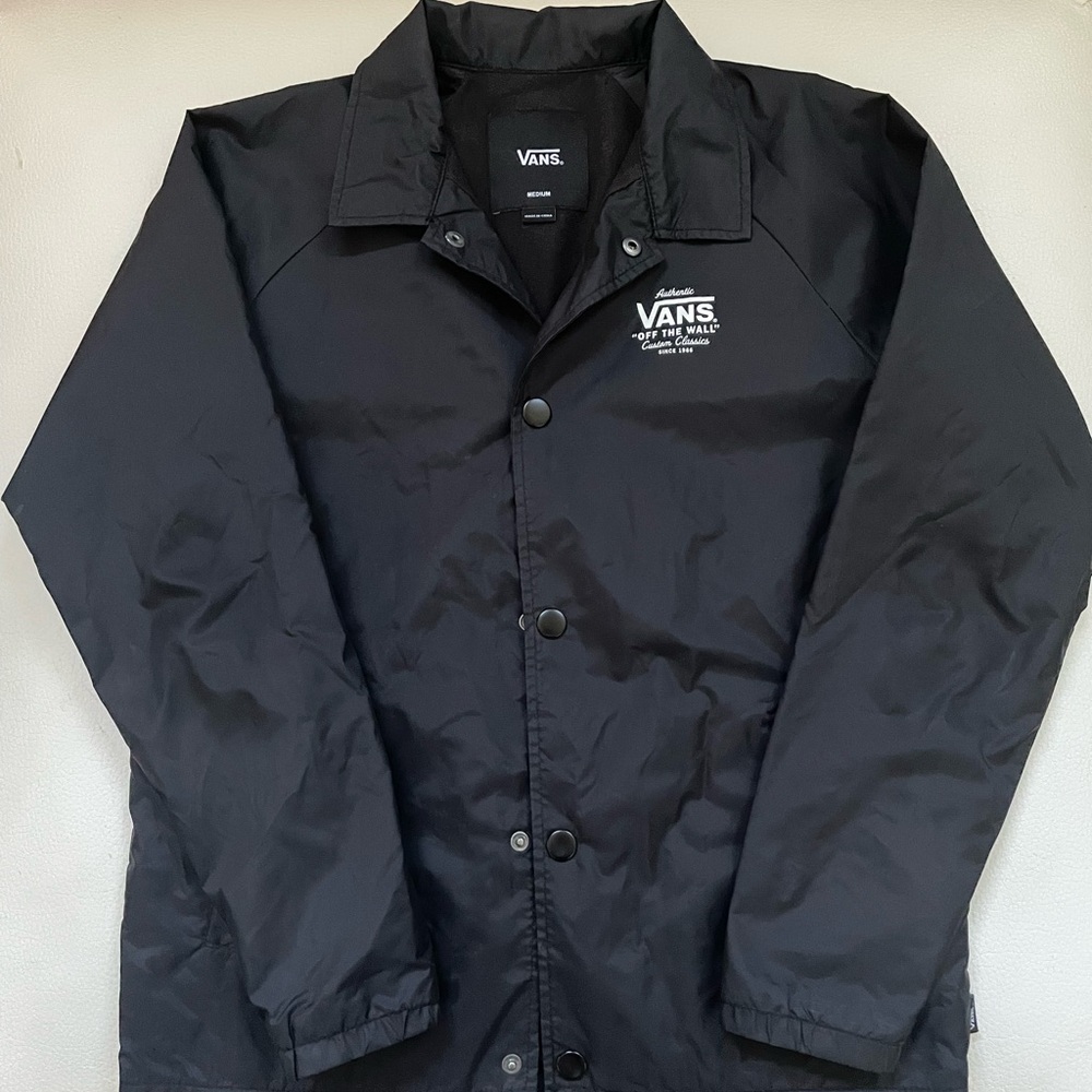 Vans big kids size M black windbreaker